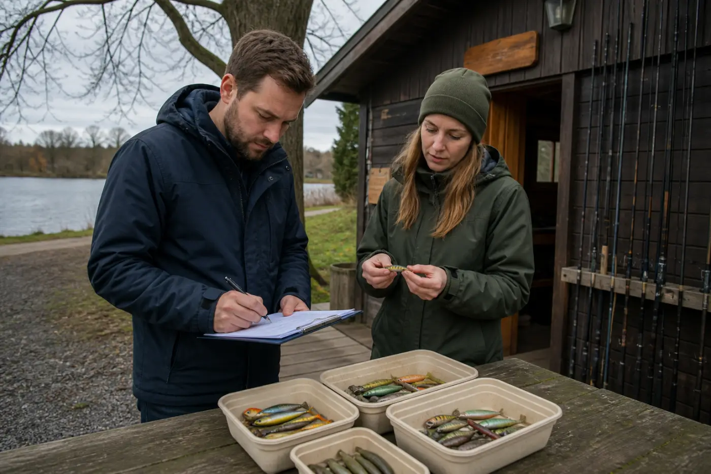 Gewässerschutz-Audit im Angelverein mit Eco-Tackle-Boxen am See bei Frankfurt am Main